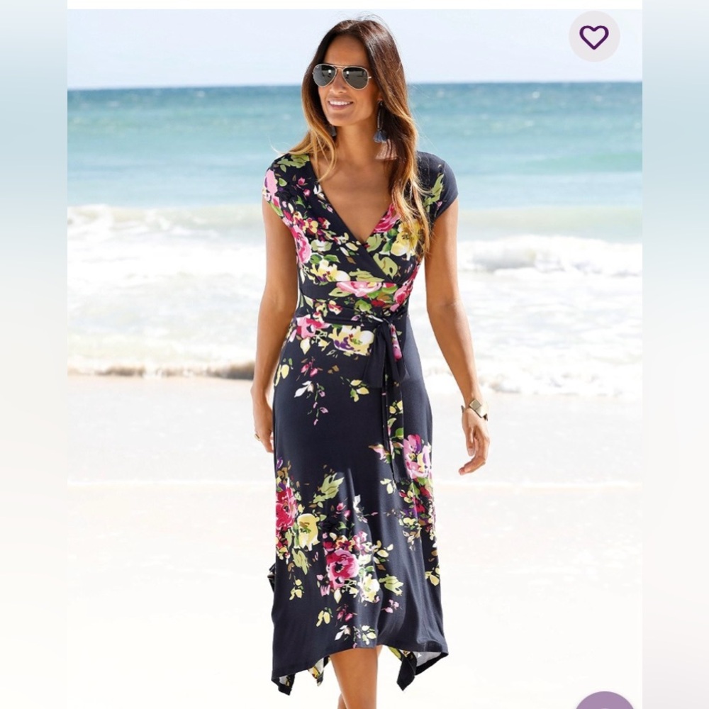 Lascana New with Tags Handkerchief Hem Dress Size EU42/US10